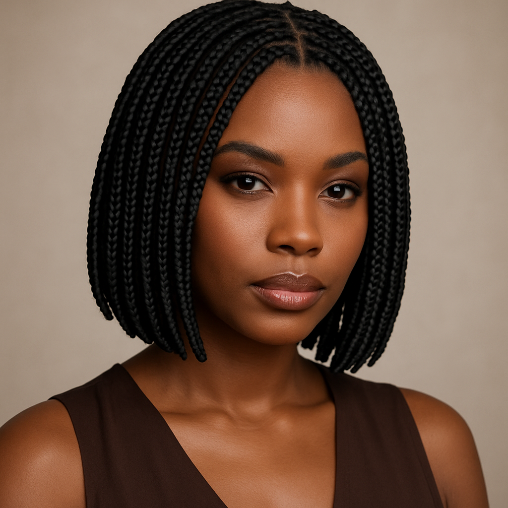 Short Knotless Box Braids Wig 18 inch - Lifestyle