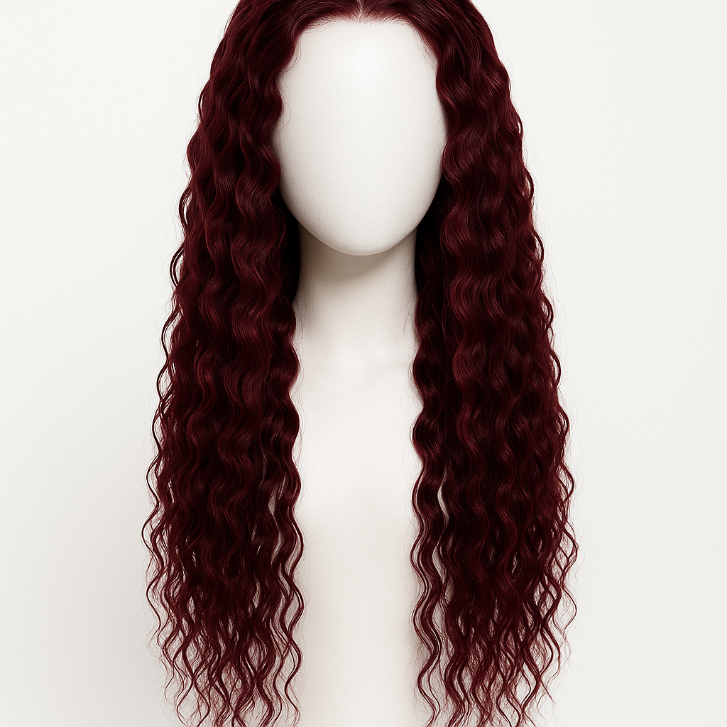 Burgundy wig guide for melanated skin tones Korrify
