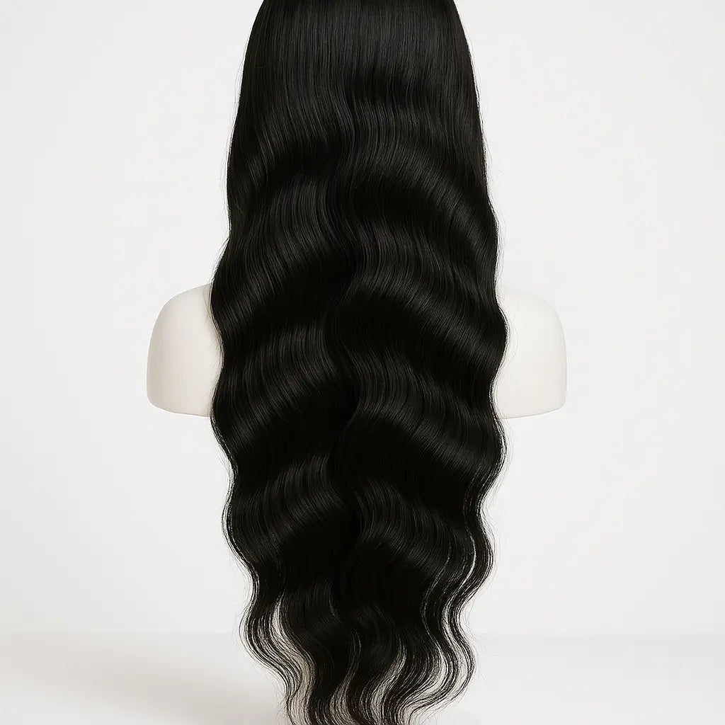 3-in-1 Body Wave Human Hair Wig 20 inch - Back View