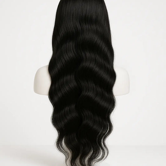3-in-1 Body Wave Human Hair Wig 20 inch - Back View