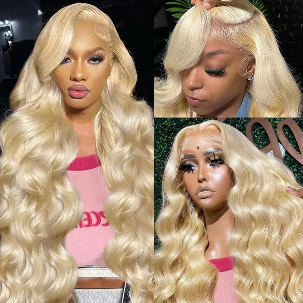 613 Blonde Body Wave Human Hair Lace Front Wig 20" | 13x6 HD Lace 200% Density Korrify