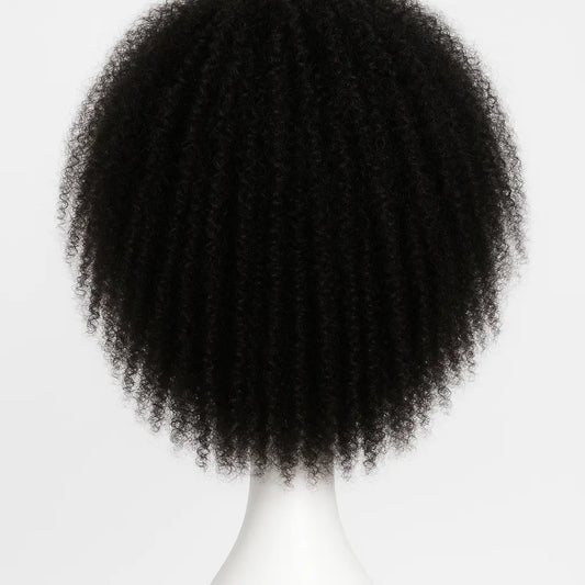 Afro Kinky Curly Human Hair Wig 18 inch - Back View