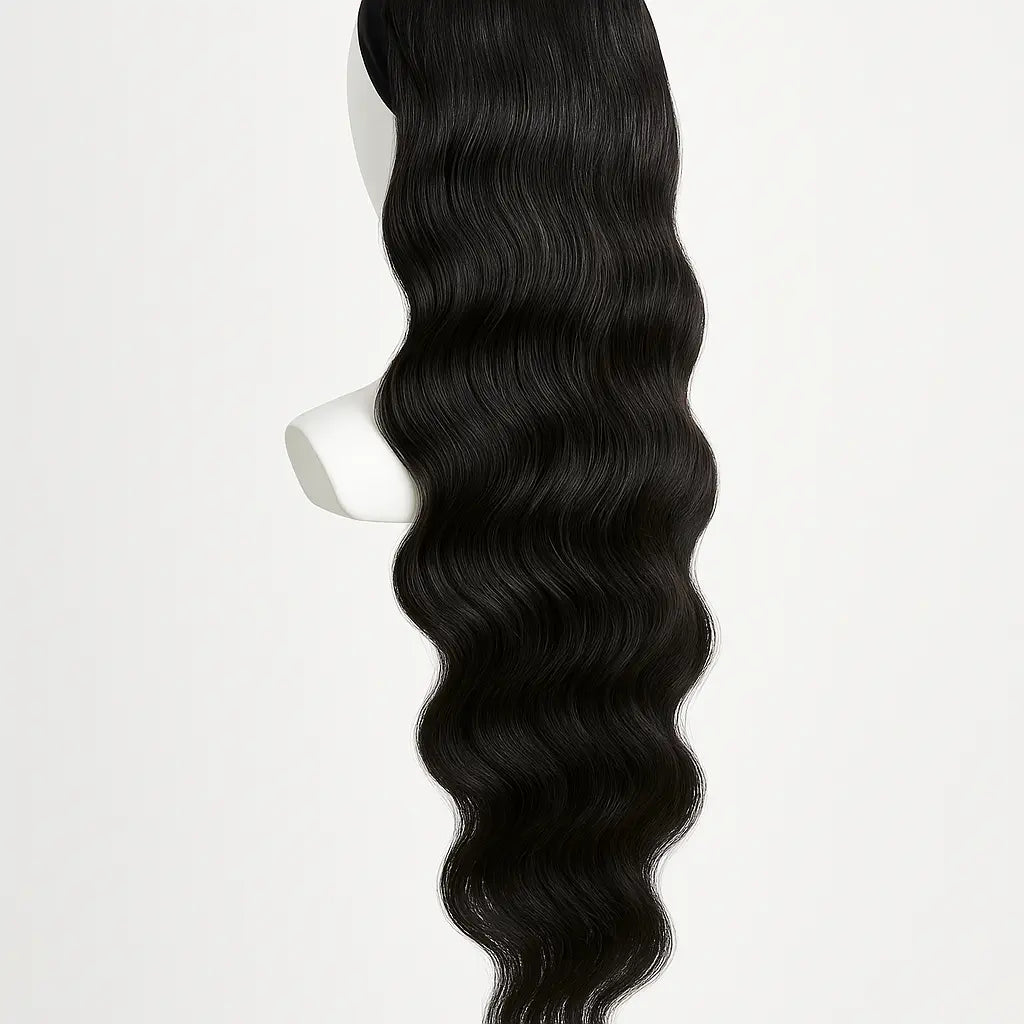 Body Wave Human Hair Headband Wig 26 inch - Back View