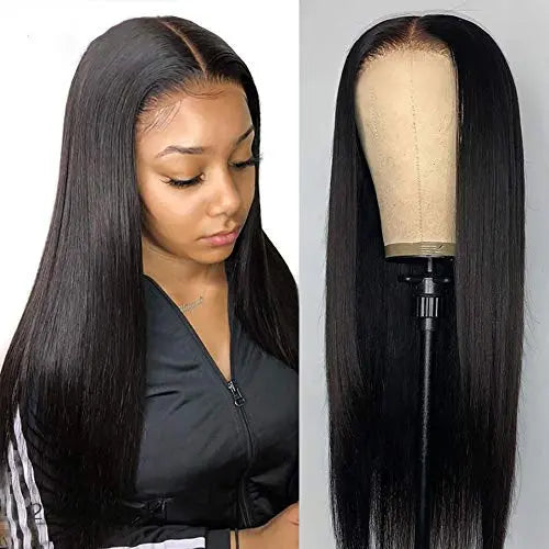 Brazilian Straight Human Hair Lace Front Wig | Glueless 10–30 Inches Silky for Black Women Korrify