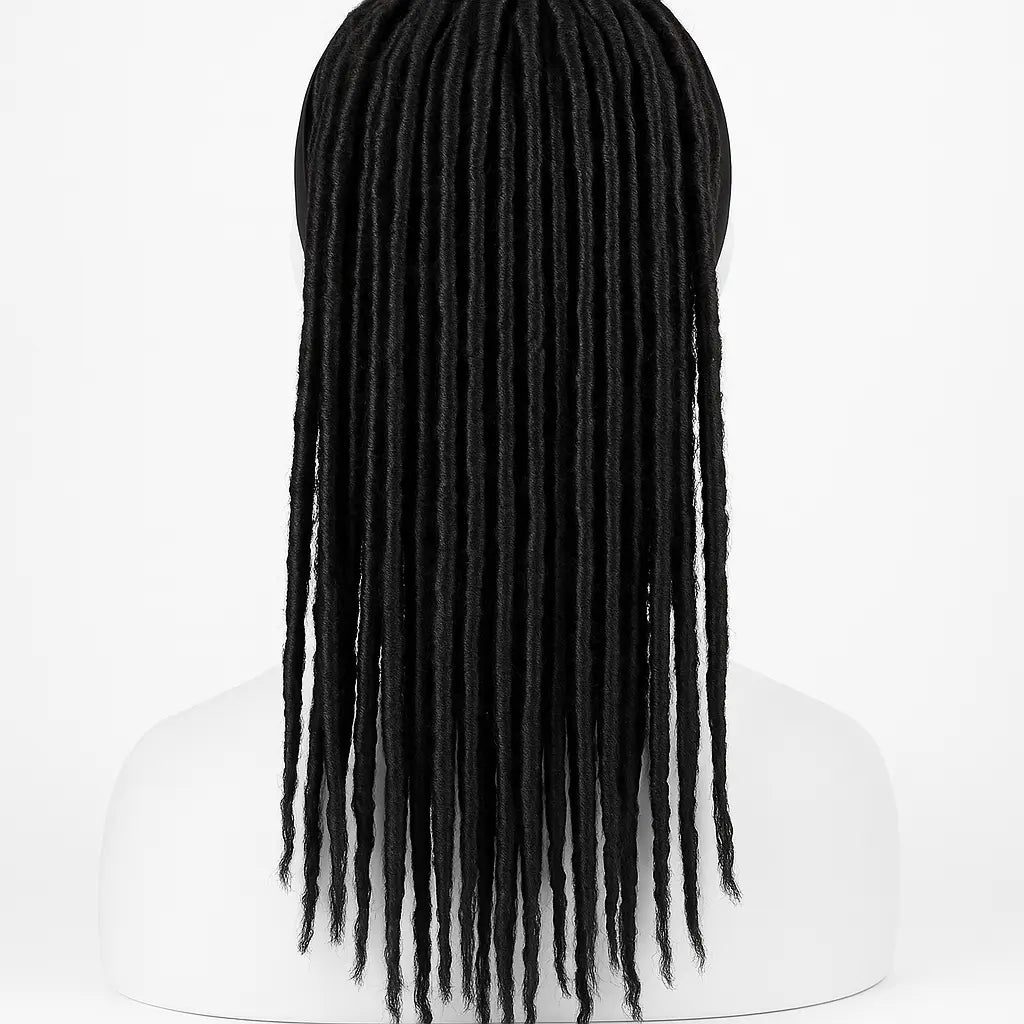 Faux Locs Headband Wig 14 inch - Back View