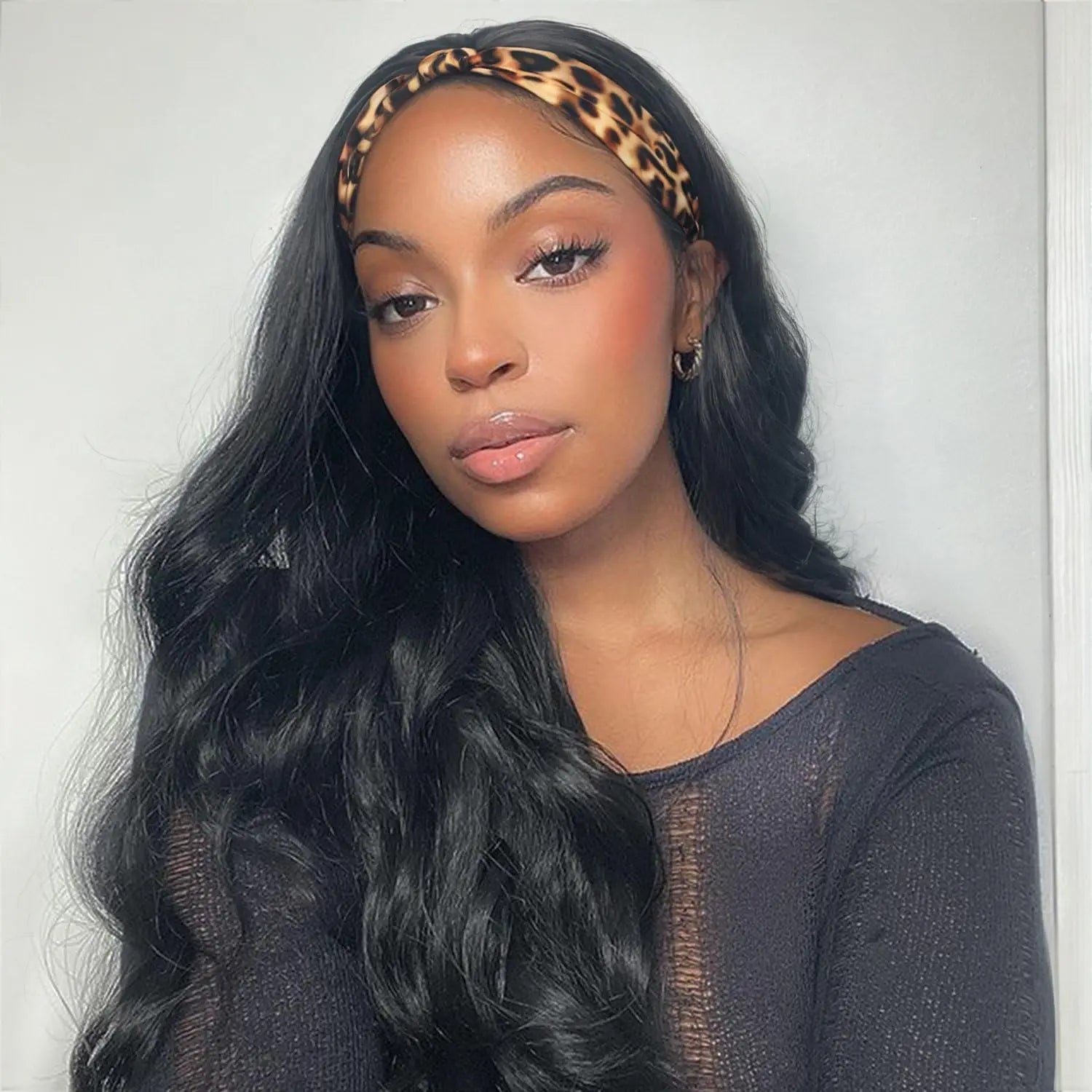 Long Wavy Headband Wig 26" | Glueless Wear & Go Synthetic for Black Women Korrify