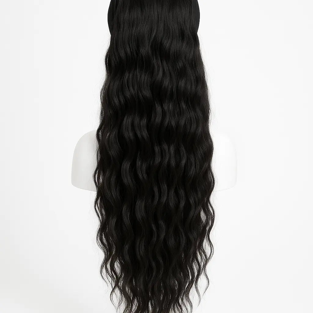 Long Wavy Headband Wig 26 inch - Back View