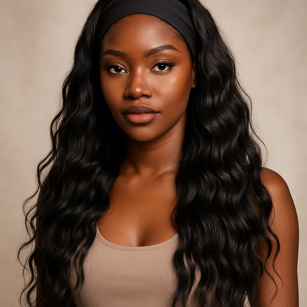 Long Wavy Headband Wig 26 inch - Lifestyle