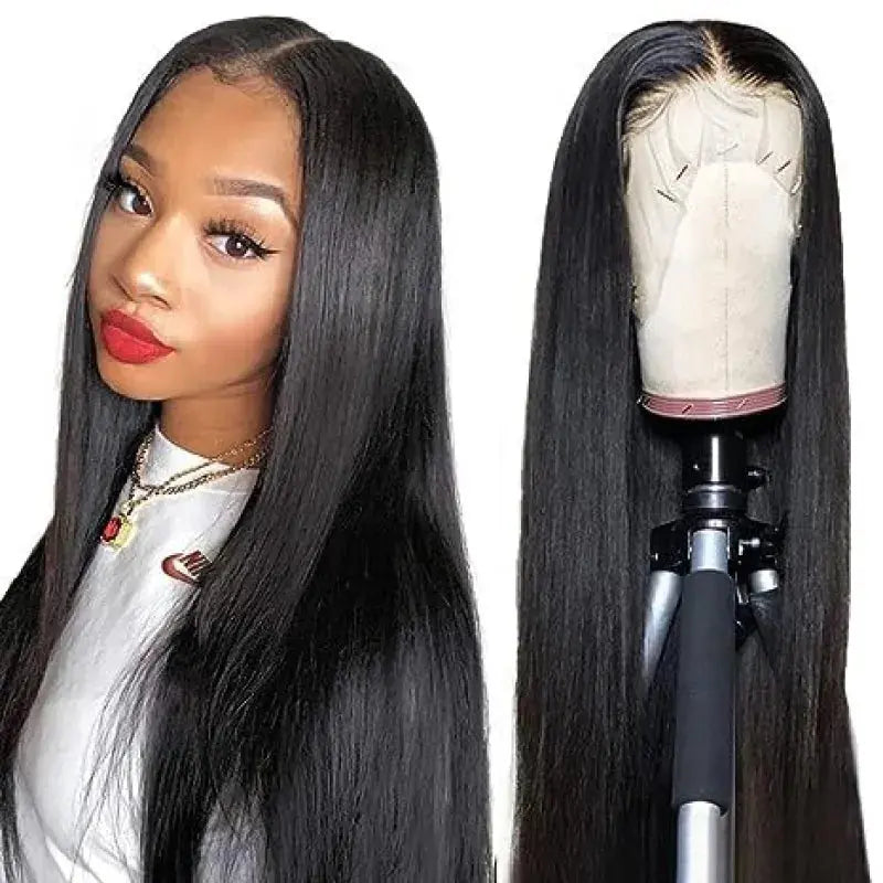 Straight Human Hair Lace Front Wig | Glueless 12–32 Inches Silky Natural for Black Women Korrify