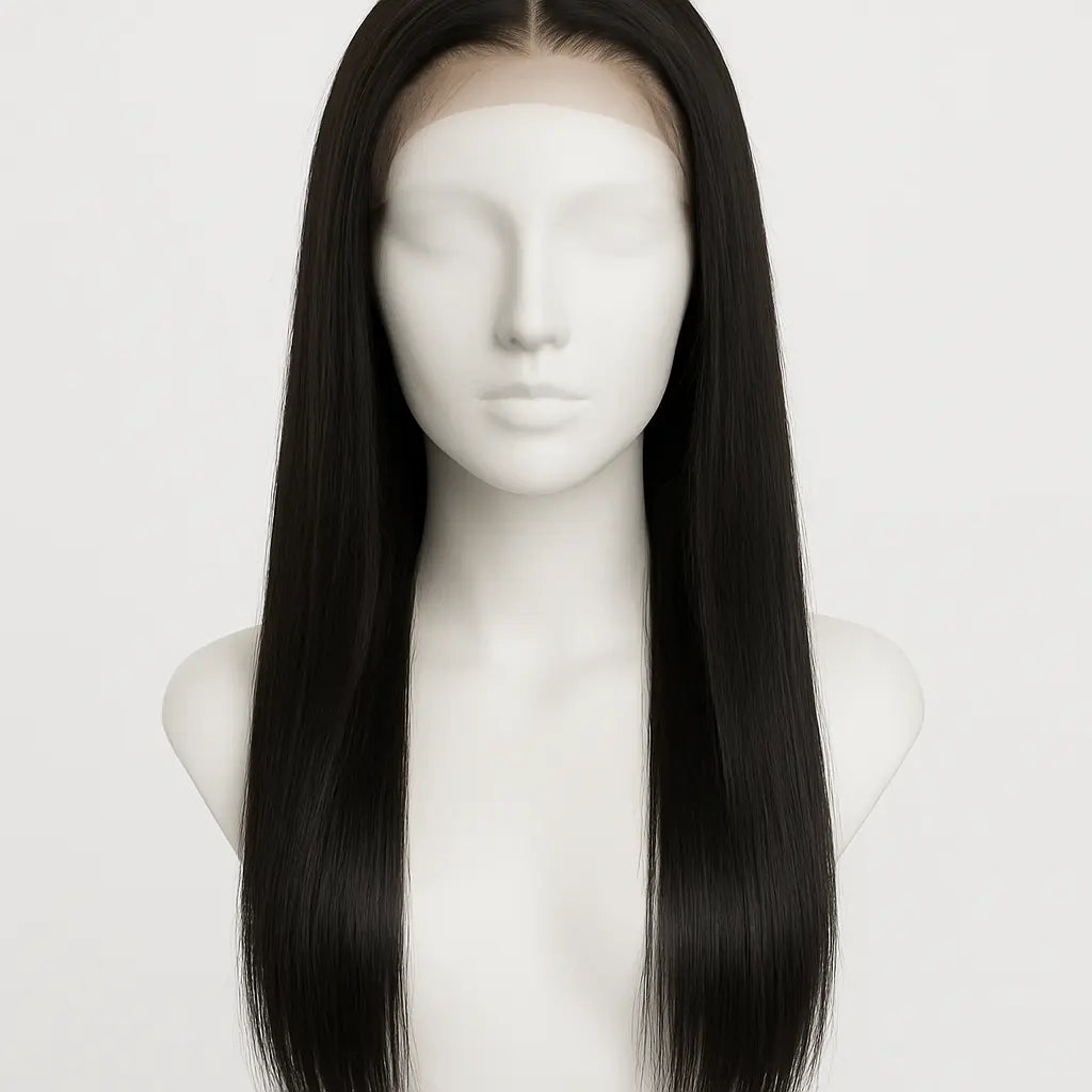 Straight Human Hair Lace Front Wig - Front View