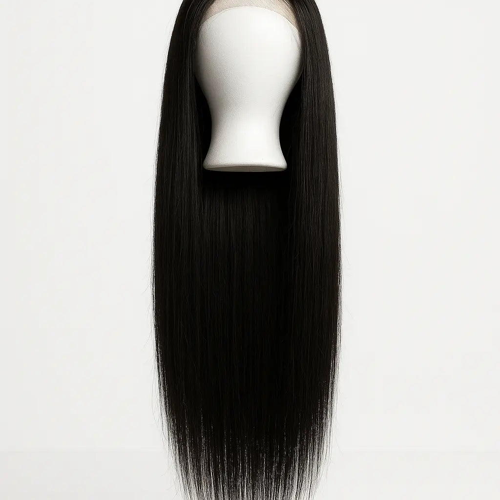 Straight Human Hair Lace Front Wig - Back View