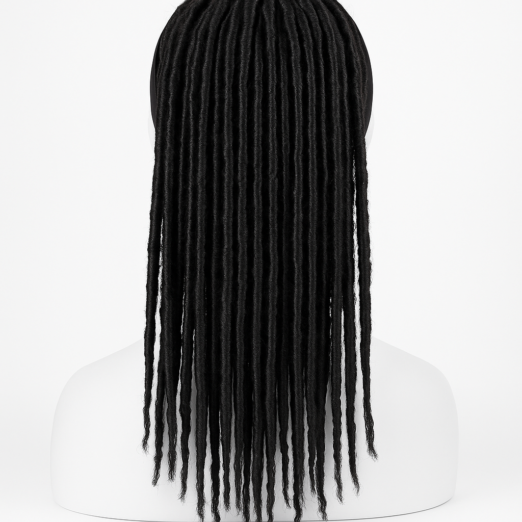 Faux Locs Headband Wig 14 inch - Back View