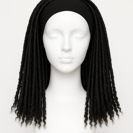 Faux Locs Headband Wig 14 inch - Front View
