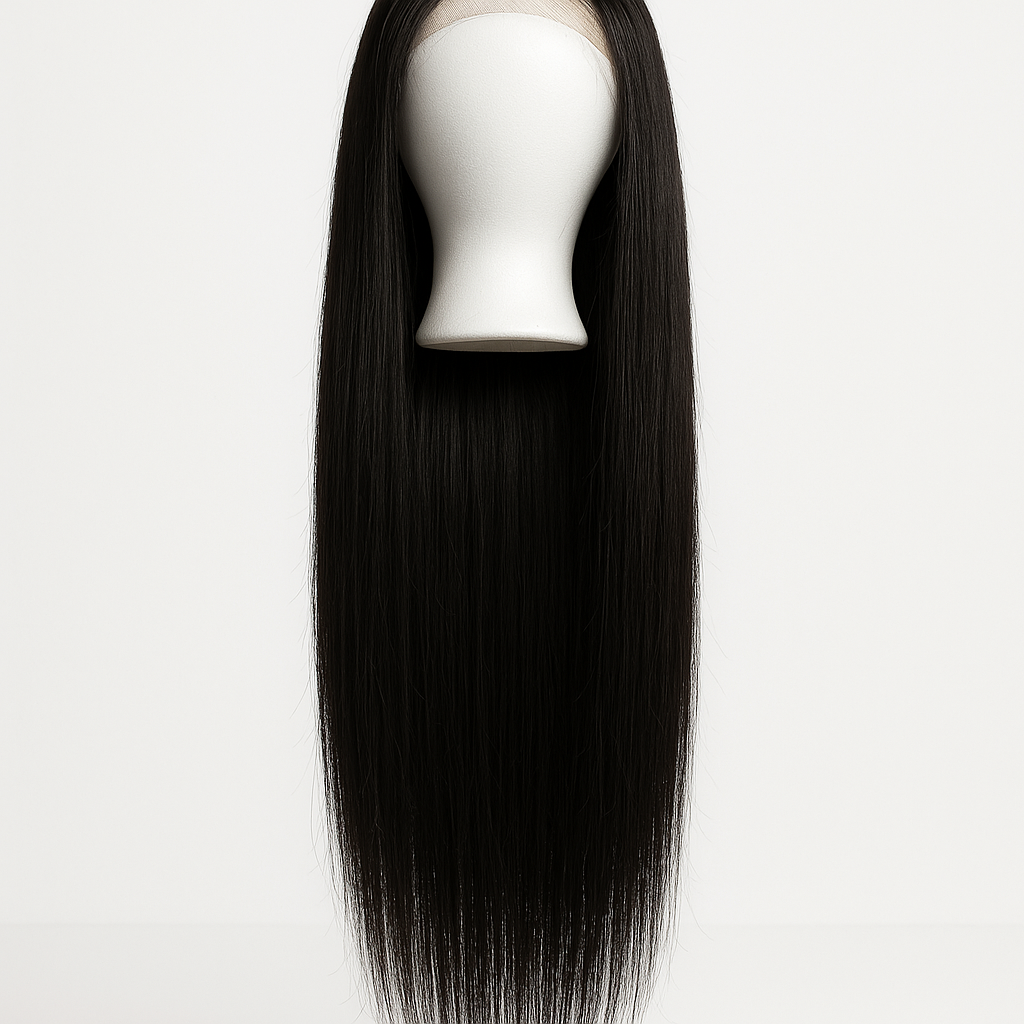 Straight Human Hair Lace Front Wig - Back View