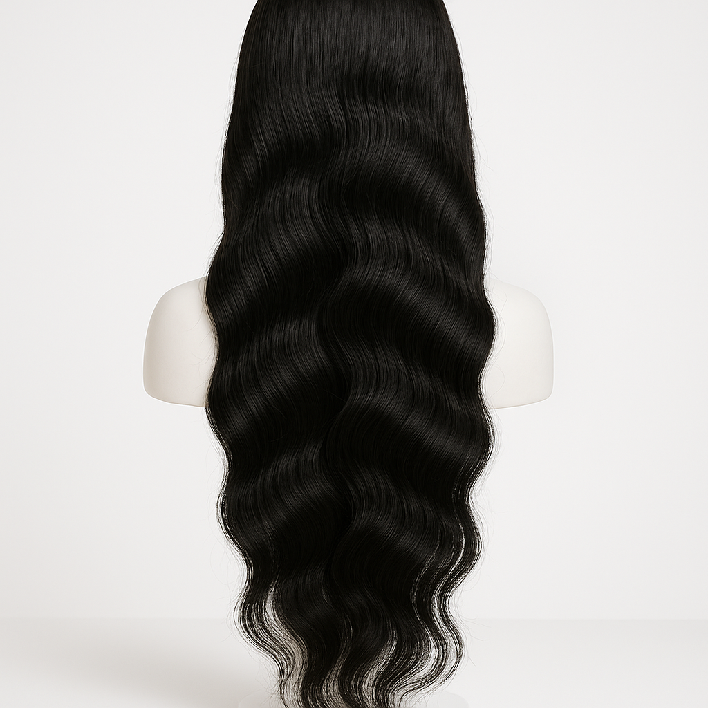 3-in-1 Body Wave Human Hair Wig 20 inch - Back View