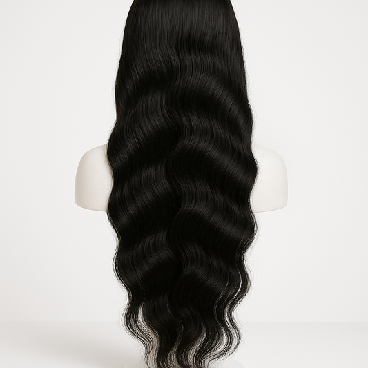 3-in-1 Body Wave Human Hair Wig 20 inch - Back View