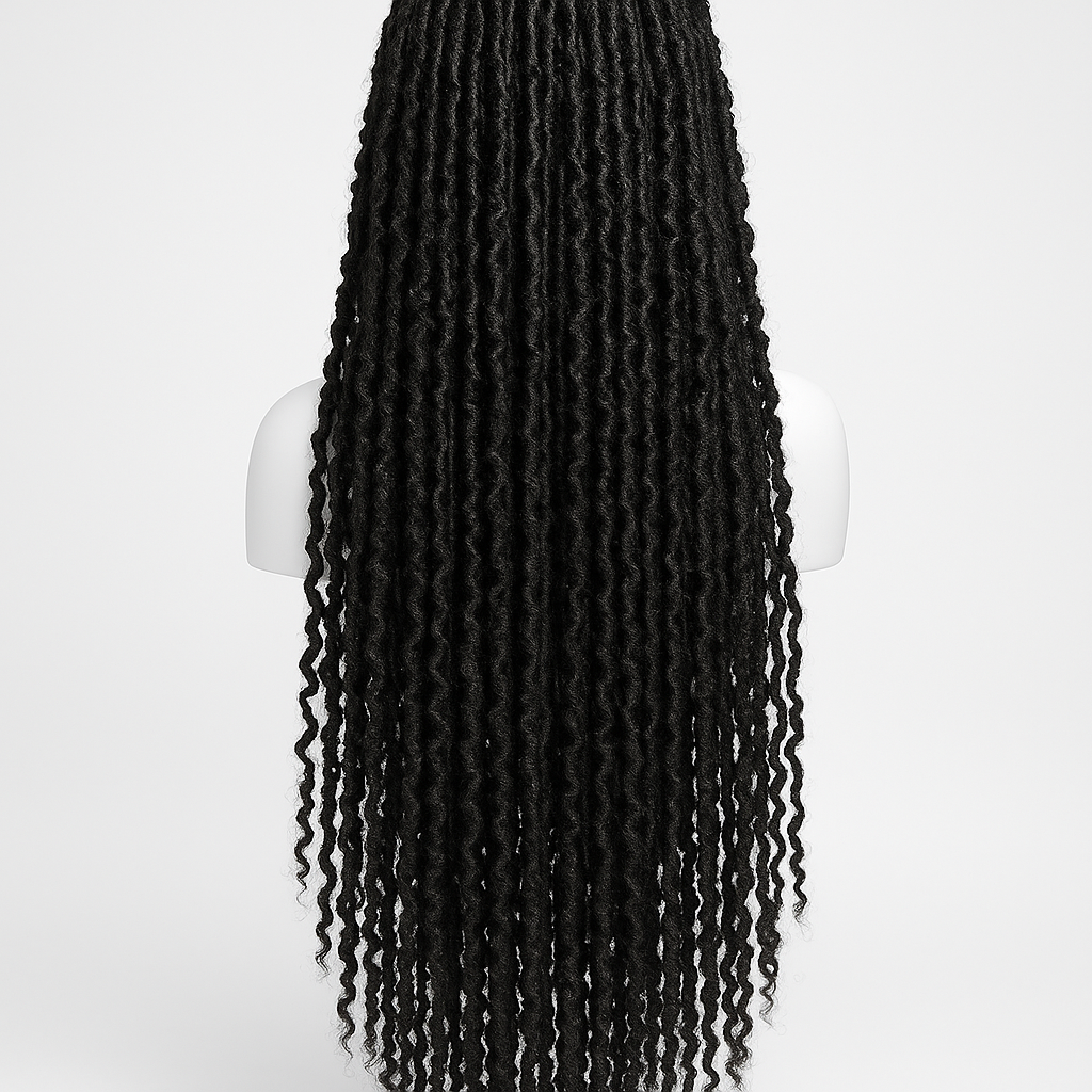 Butterfly Locs Wig 36 inch - Back View