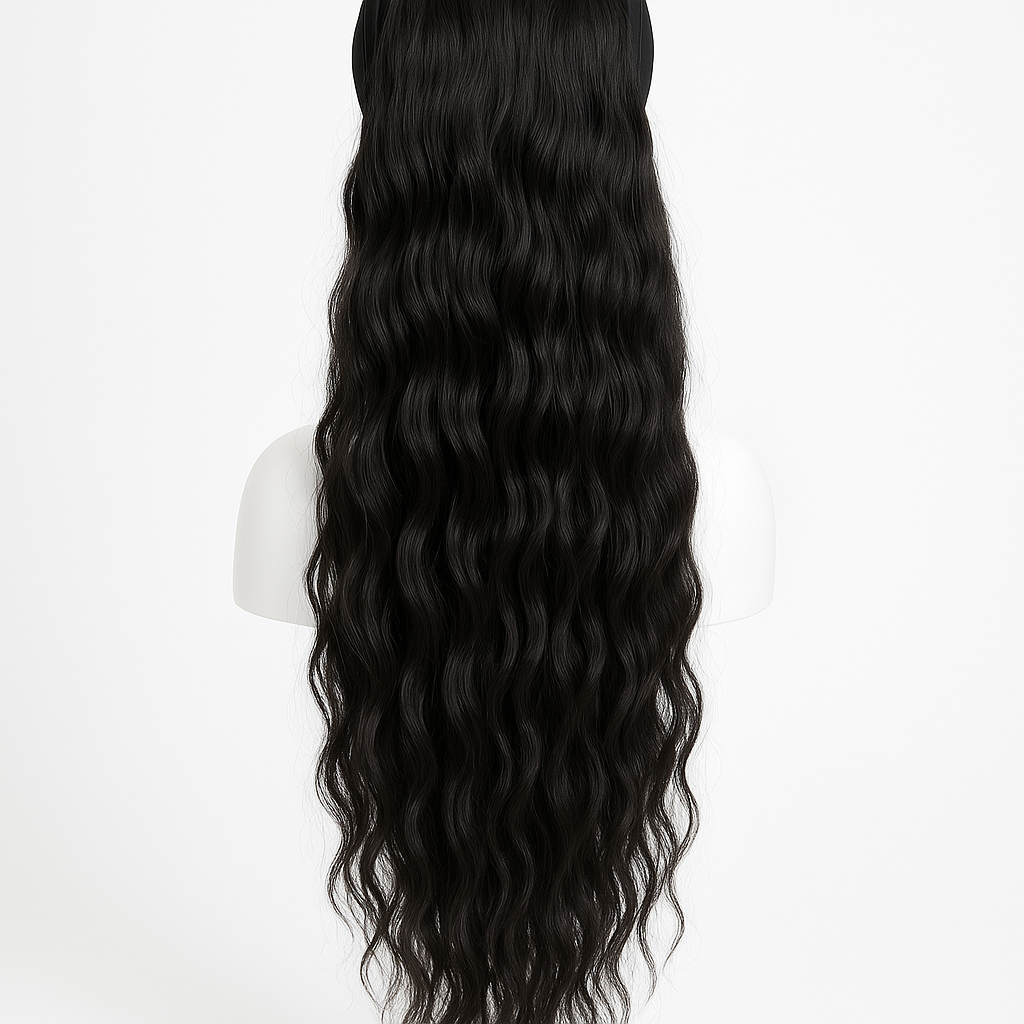 Long Wavy Headband Wig 26 inch - Back View